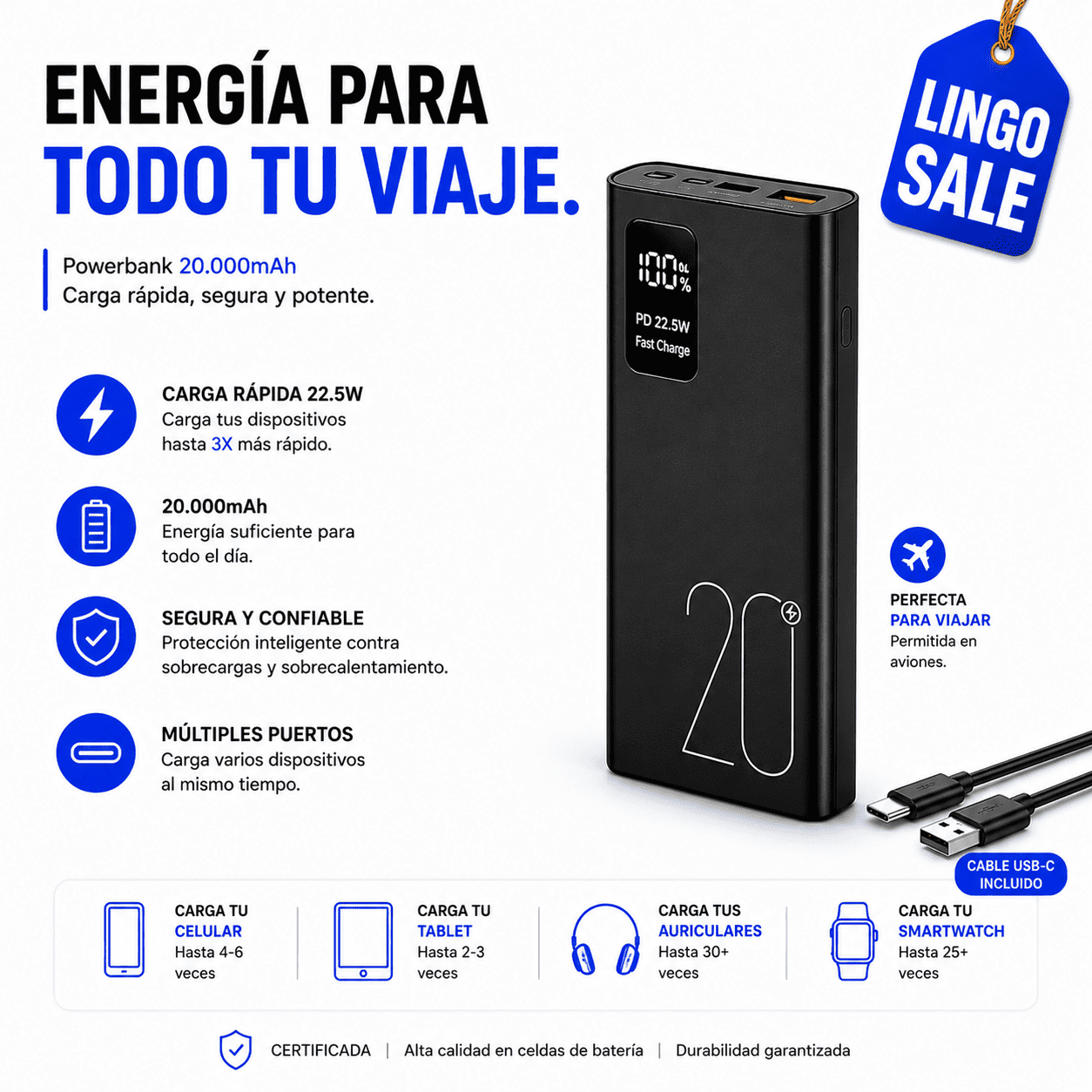 Powerbank 20000mAh